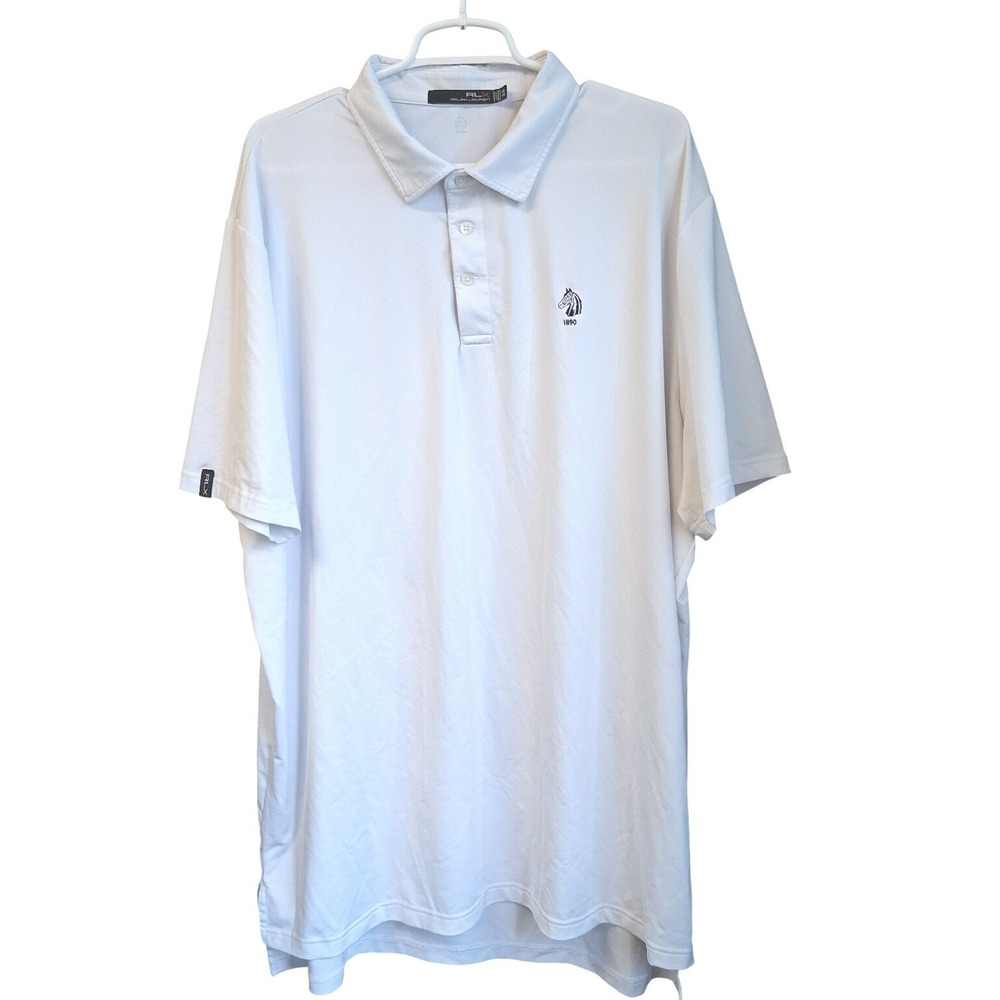 RLX Ralph Lauren Performance Golf Polo Philadelphia Country Club White XXL EUC